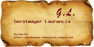 Gerstmayer Laurencia névjegykártya